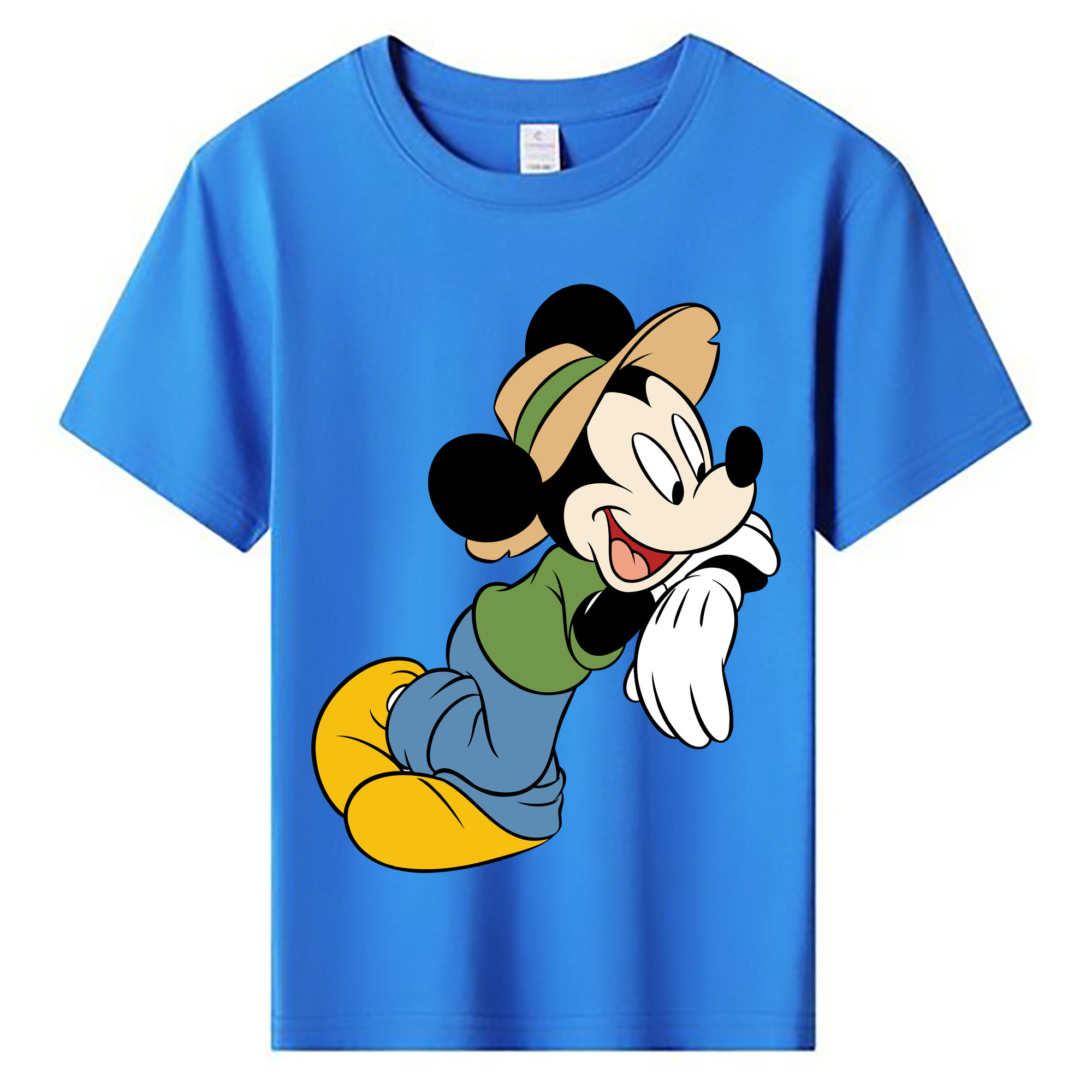 ミッキーマウス Mickey Mouse 綿100％キッズTシャツ（フロントプリント）